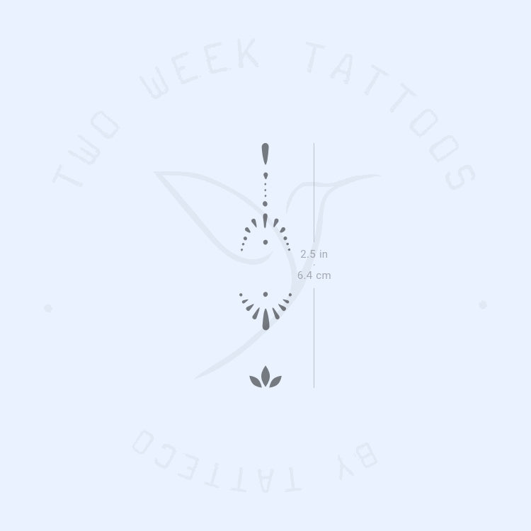 Tatuaje semipermanente "Composición de dedos 2" - Juego de 2