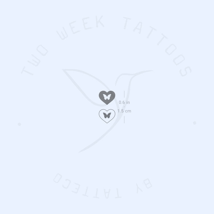 Butterfly Love Semi-Permanent Tattoo - Set of 2