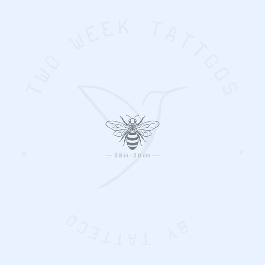 Tatuaje semipermanente de abeja minera de hiedra - Juego de 2