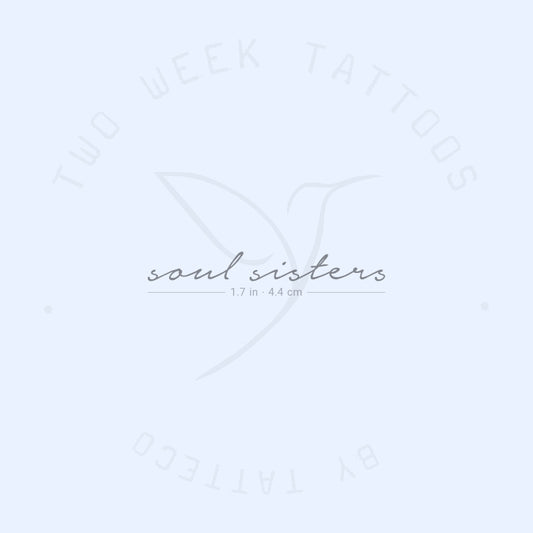 Tatuaje semipermanente Soul Sisters - Juego de 2