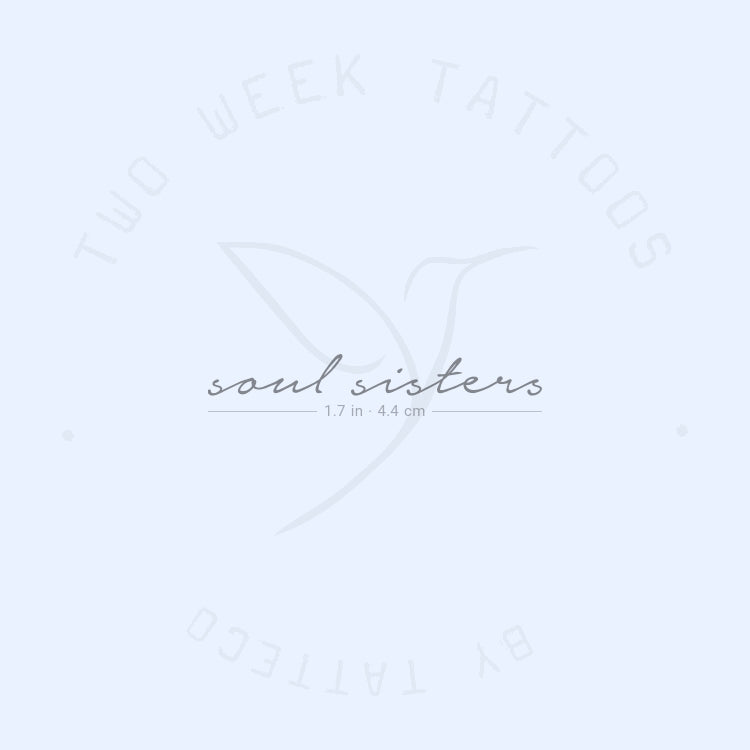 Soul Sisters Semi-Permanent Tattoo - Set of 2