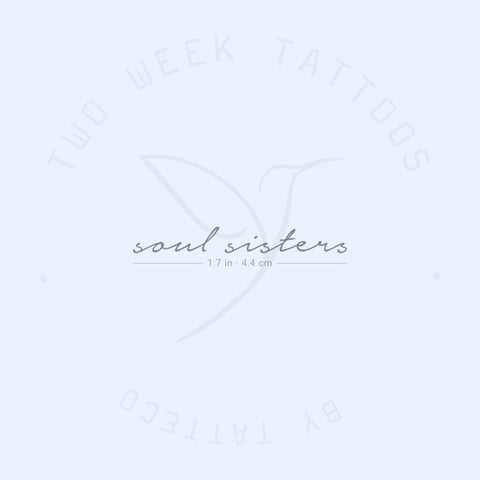 Soul Sisters Semi-Permanent Tattoo - Set of 2