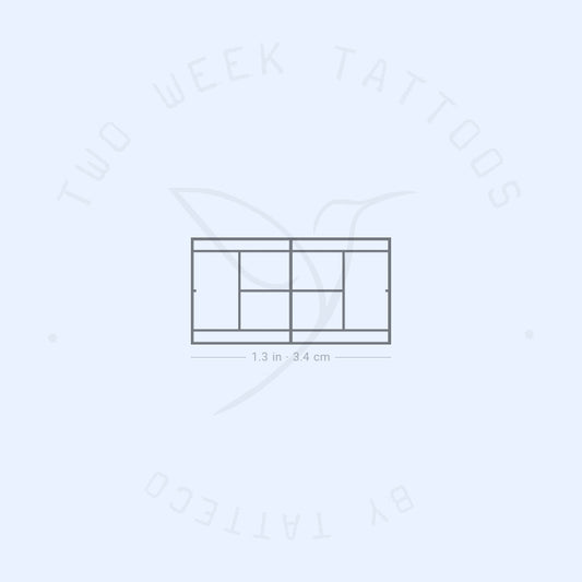 Tennis Court Semi-Permanent Tattoo - Set of 2