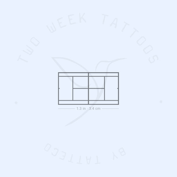 Tennis Court Semi-Permanent Tattoo - Set of 2