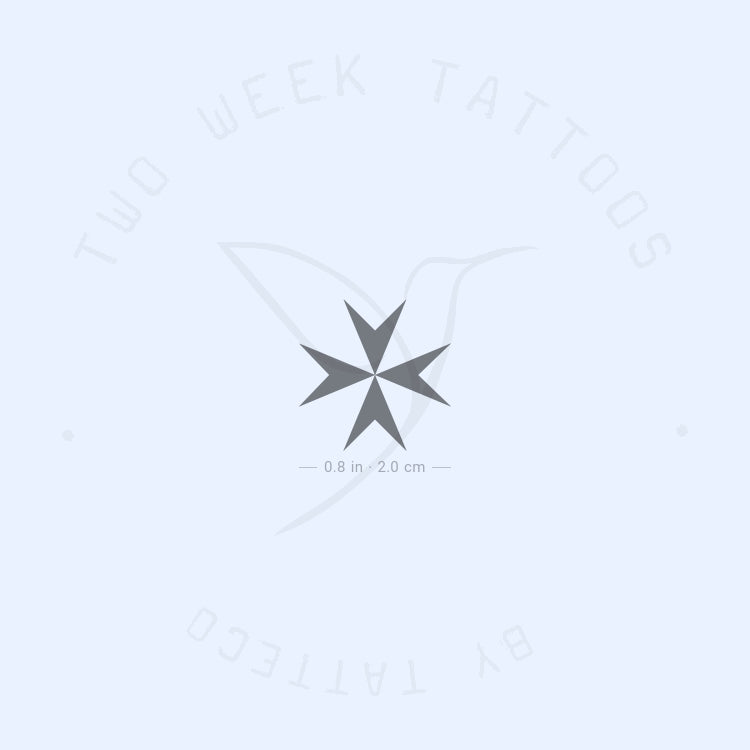 Tatuaje semipermanente de cruz de Malta (juego de 2)