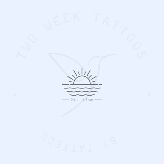 Tatuaje semipermanente de sol y mar - Juego de 2