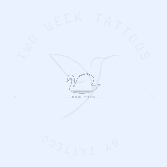 Swan Outline Semi-Permanent Tattoo - Set of 2