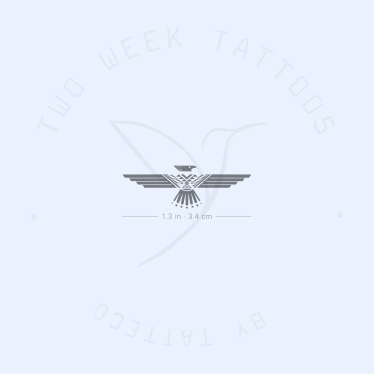Tatuaje semipermanente pequeño de Thunderbird (juego de 2)