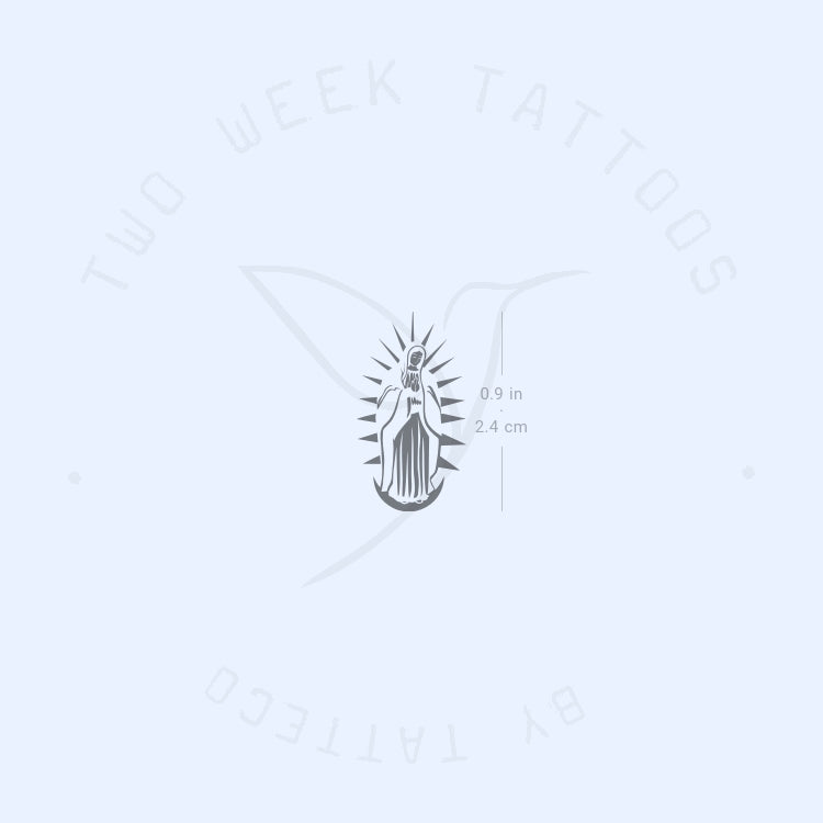 Tatuaje semipermanente de Nuestra Señora de Guadalupe (juego de 2)