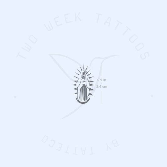 Tatuaje semipermanente de Nuestra Señora de Guadalupe (juego de 2)