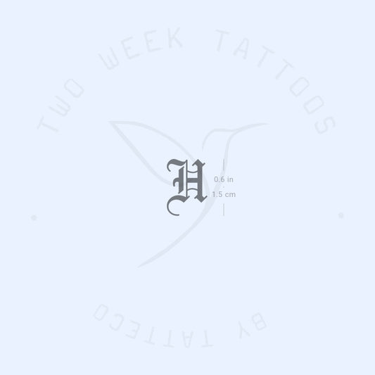 Tatuaje semipermanente gótico H - Juego de 2
