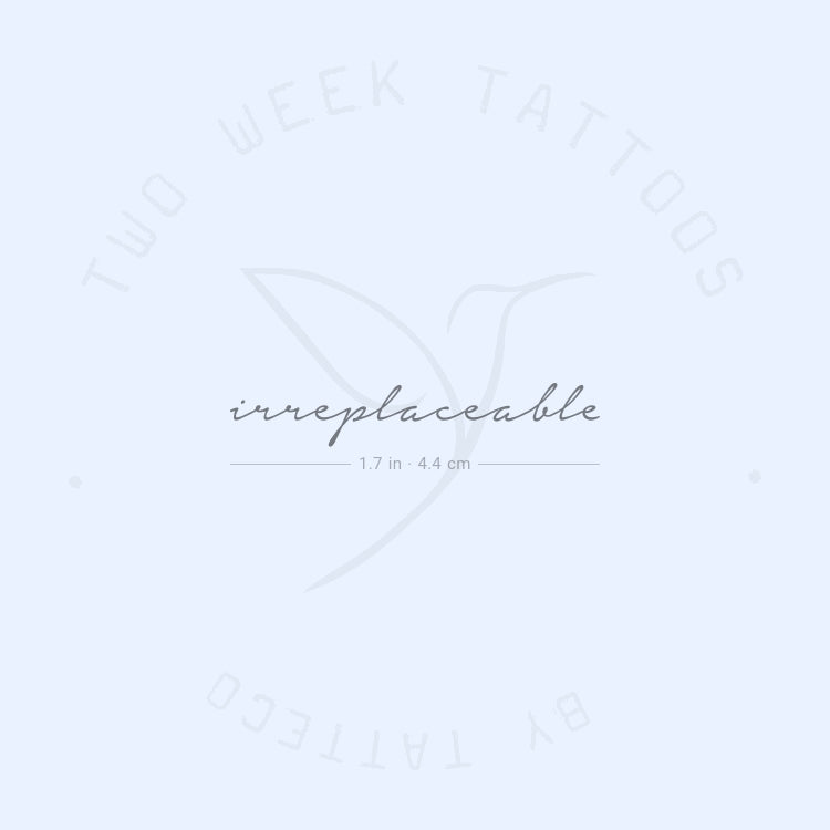 Irreplaceable Semi-Permanent Tattoo - Set of 2
