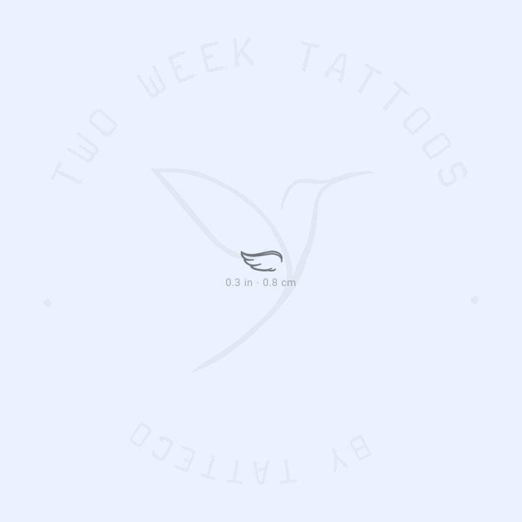 Tatuaje semipermanente de ala derecha pequeña - Juego de 2