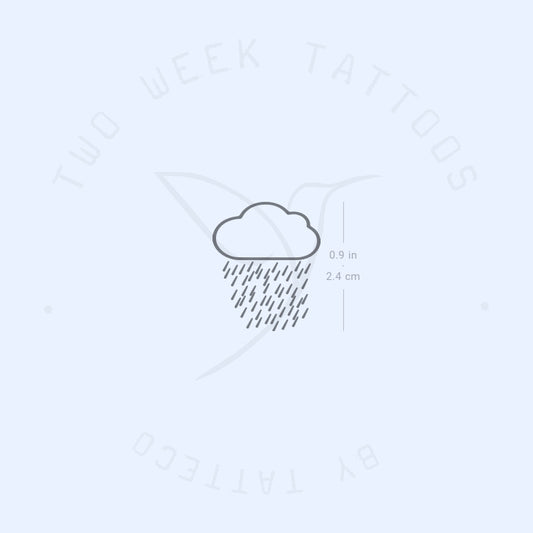 Tatuaje semipermanente de lluvia - Juego de 2