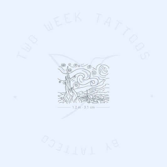 Tatuaje semipermanente Noche estrellada - Juego de 2