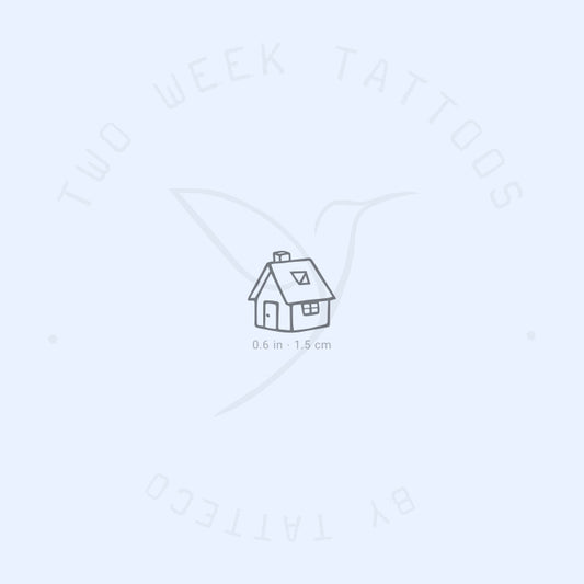 Tiny House Semi-Permanent Tattoo - Set of 2