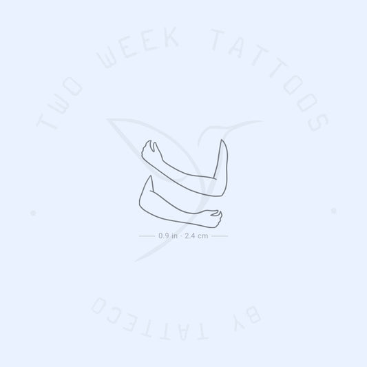 Tatuaje semipermanente "Abrazo vacío" (juego de 2)