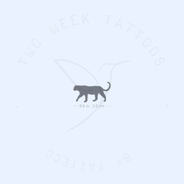 Small Black Panther Semi-Permanent Tattoo - Set of 2