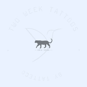 Small Black Panther Semi-Permanent Tattoo - Set of 2