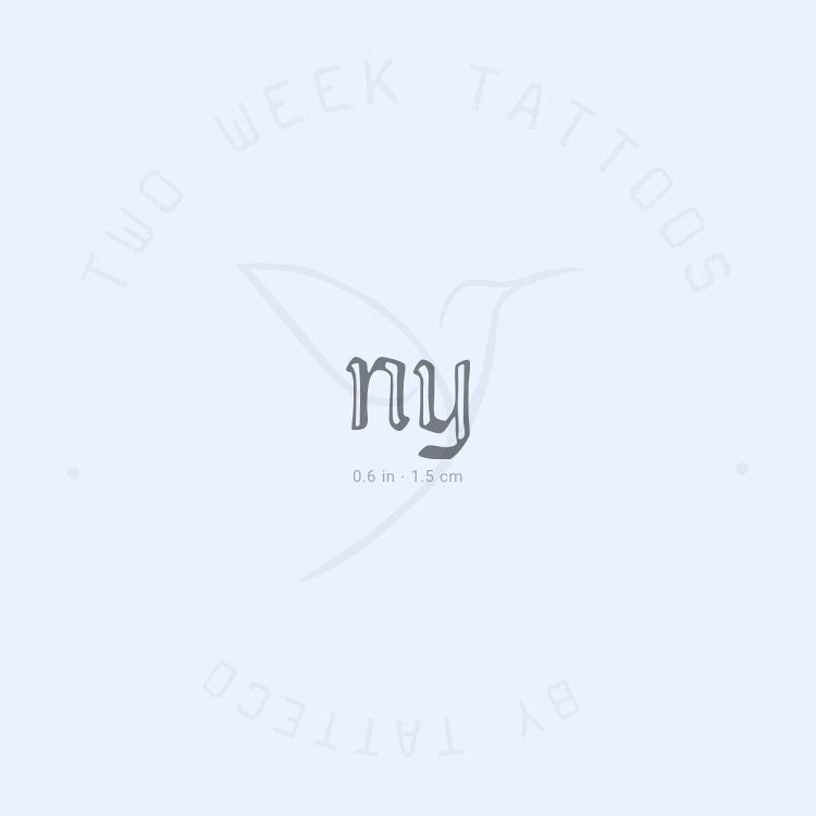 Tatuaje semipermanente Medieval Font NY - Juego de 2