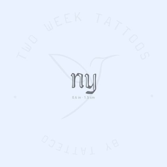 Tatuaje semipermanente Medieval Font NY - Juego de 2