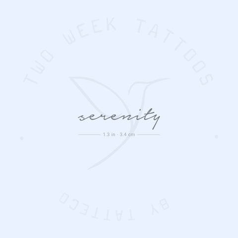 Serenity Semi-Permanent Tattoo - Set of 2
