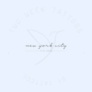 New York City Semi-Permanent Tattoo - Set of 2