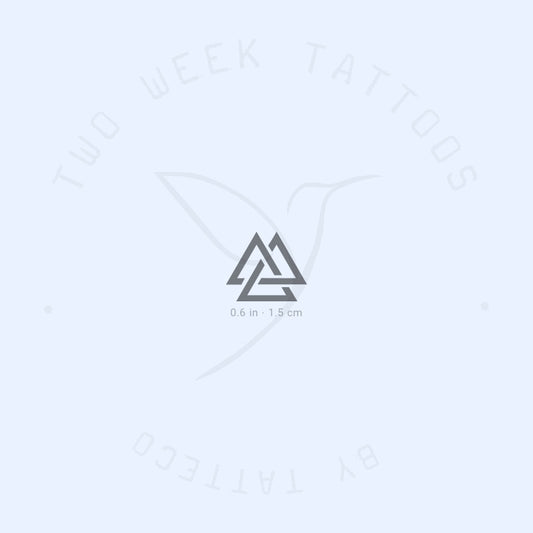 Tatuaje semipermanente pequeño de Valknut (juego de 2)