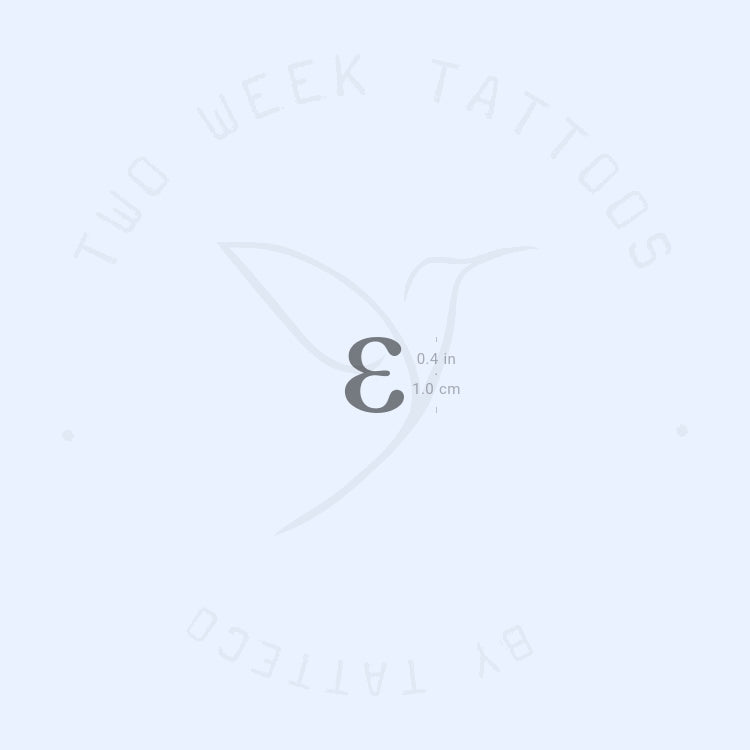 Epsilon ε Semi-Permanent Tattoo - Set of 2