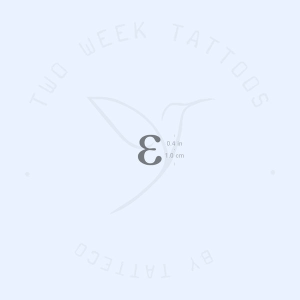 Epsilon ε Semi-Permanent Tattoo - Set of 2
