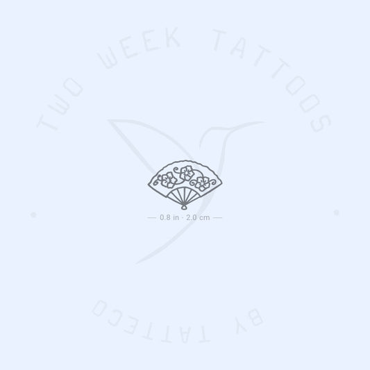 Tatuaje semipermanente de abanico - Juego de 2