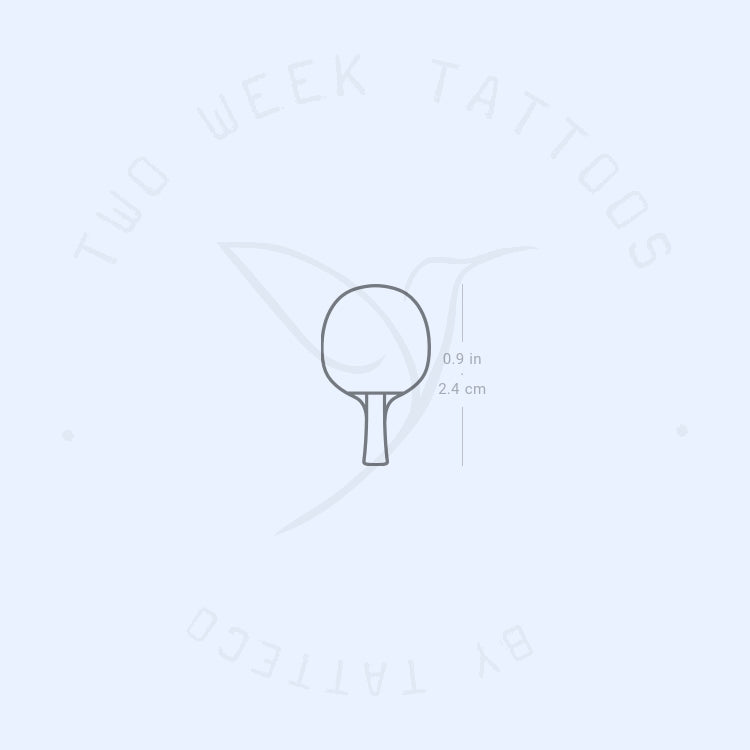 Ping Pong Paddle Semi-Permanent Tattoo - Set of 2