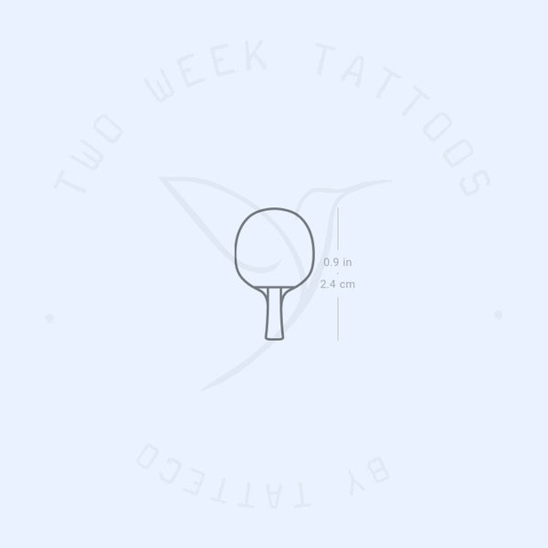 Ping Pong Paddle Semi-Permanent Tattoo - Set of 2