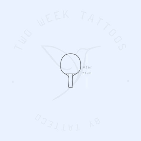 Ping Pong Paddle Semi-Permanent Tattoo - Set of 2