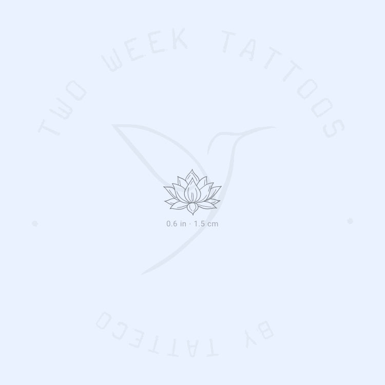 Small Sacred Lotus Semi-Permanent Tattoo - Set of 2