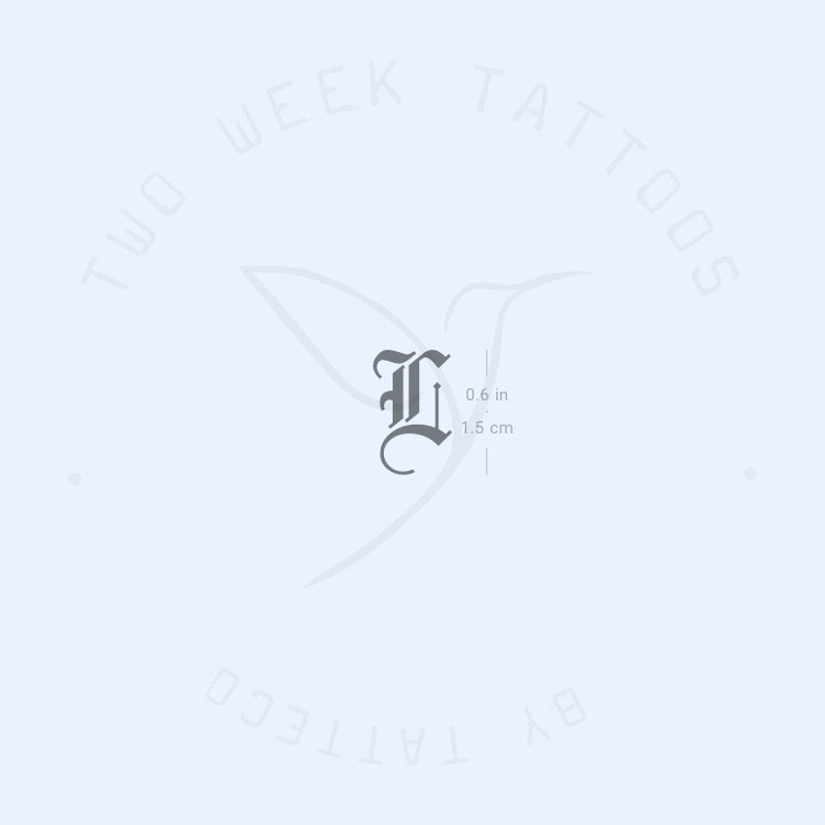 Gothic L Semi-Permanent Tattoo - Set of 2
