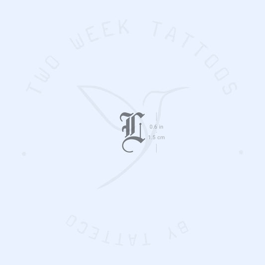 Tatuaje semipermanente gótico L - Juego de 2