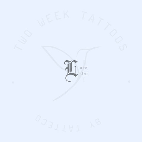Gothic L Semi-Permanent Tattoo - Set of 2