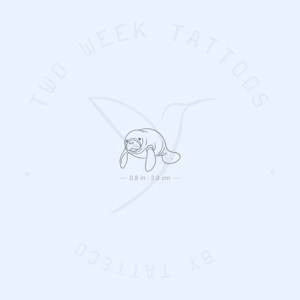 Manatee Semi-Permanent Tattoo - Set of 2