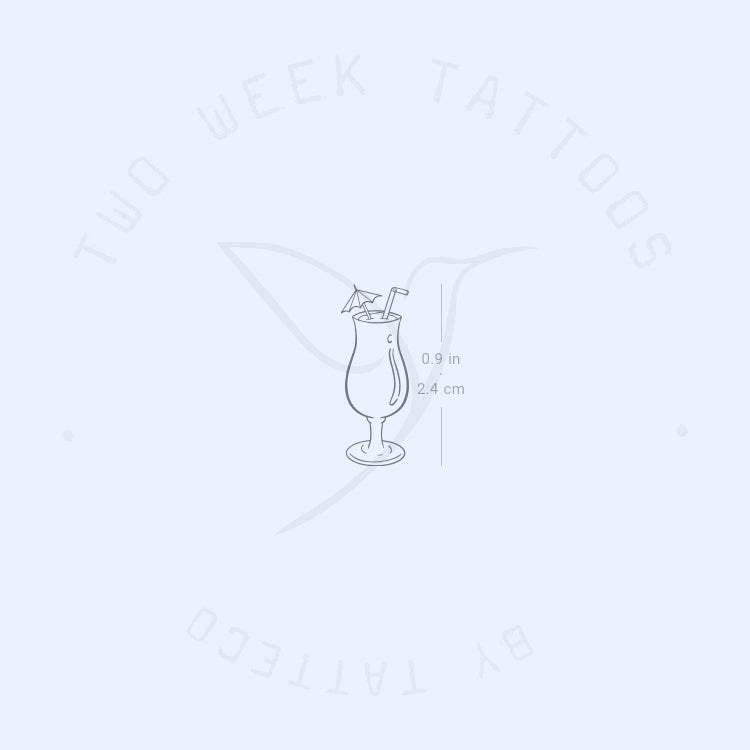 Piña Colada Semi-Permanent Tattoo - Set of 2