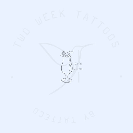 Piña Colada Semi-Permanent Tattoo - Set of 2