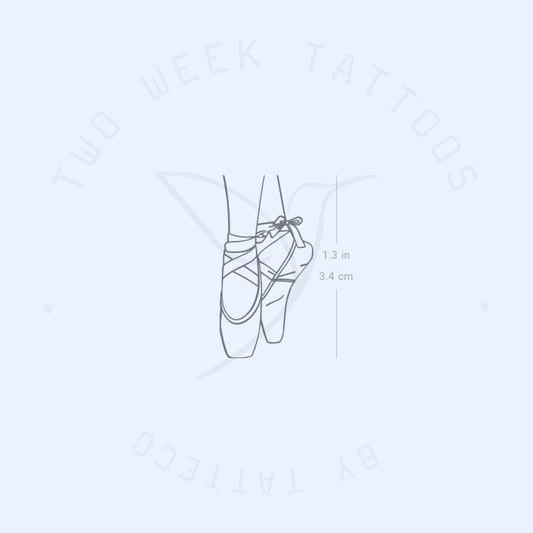 Ballet Shoes Semi-Permanent Tattoo - Set of 2