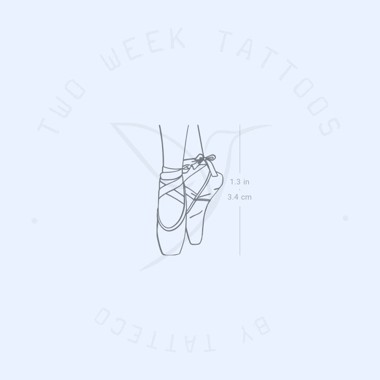 Ballet Shoes Semi-Permanent Tattoo - Set of 2