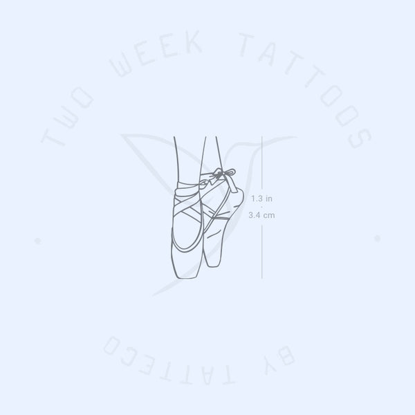Ballet Shoes Semi-Permanent Tattoo - Set of 2