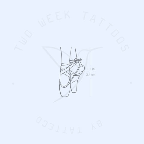 Ballet Shoes Semi-Permanent Tattoo - Set of 2