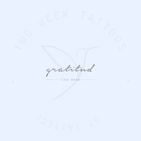 Tatuaje semipermanente Gratitud - Juego de 2