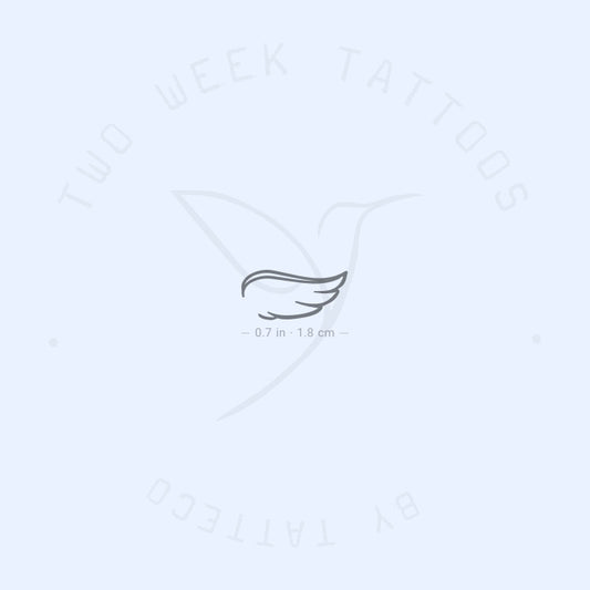 Tatuaje semipermanente pequeño del ala derecha (juego de 2)