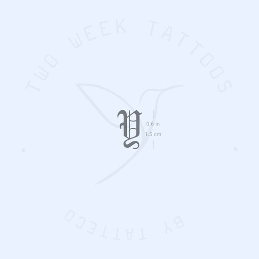 Tatuaje gótico semipermanente Y - Juego de 2