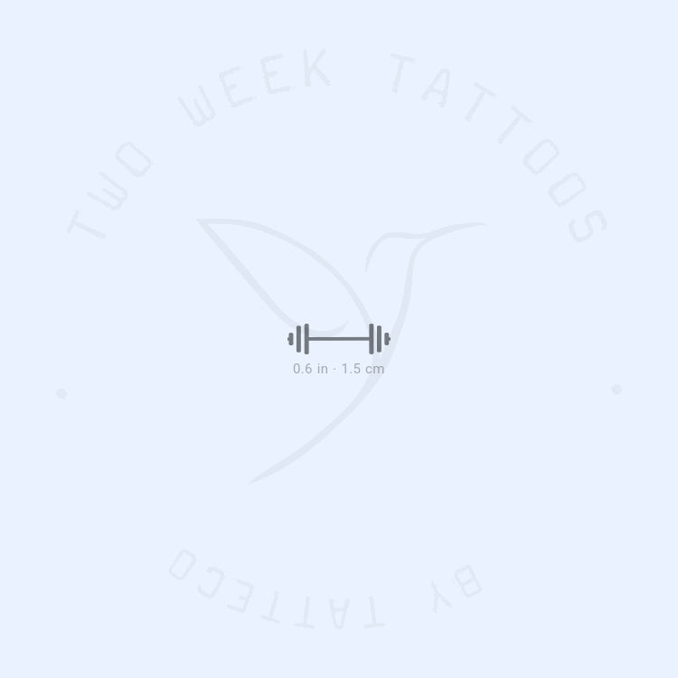 Little Dumbbell Semi-Permanent Tattoo - Set of 2