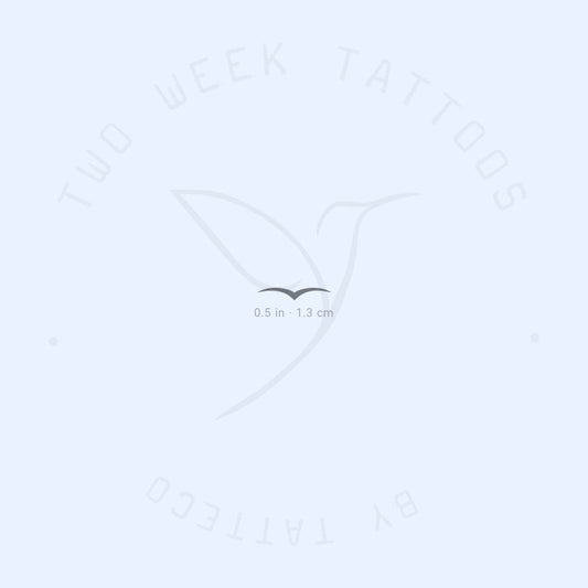 Tatuaje semipermanente minimalista de gaviota (juego de 2)